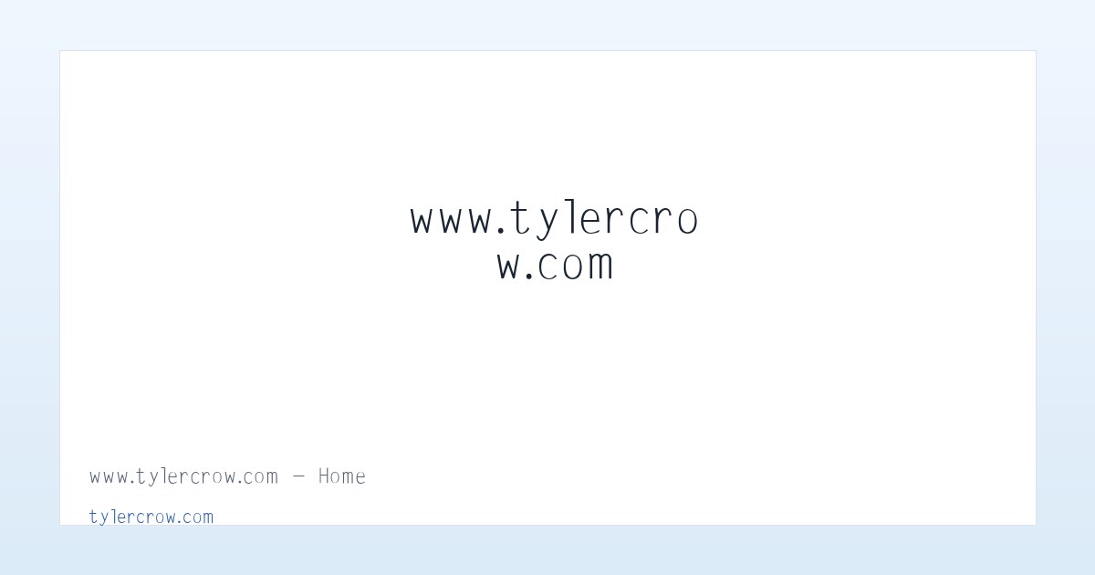 www.tylercrow.com - Home 主图